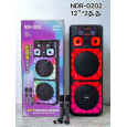 Loa Bluetooth Karaoke NDR-0202 (Bass đôi 12x2, 2 Micro)