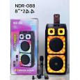 Loa Bluetooth Karaoke NDR-088 (Bass đôi 8x2, 2 Micro)