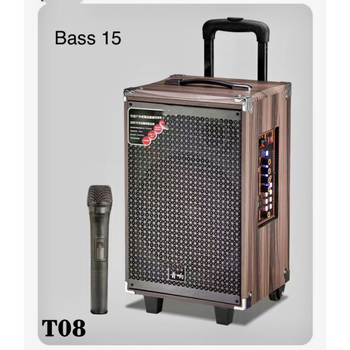 Loa Kéo Di Động Karaoke T08 (Bass 15cm, 1 Micro)