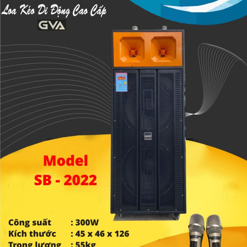 Loa Kéo Di Động GVA SB - 2022 (Bass 40cm x2, 2 Micro)