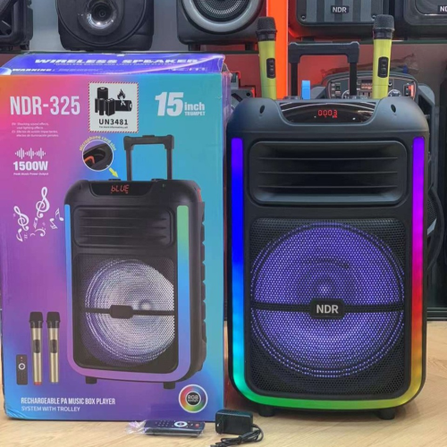 Loa Kéo Di Động Karaoke NDR-325 (Bass 15, 2 Micro)